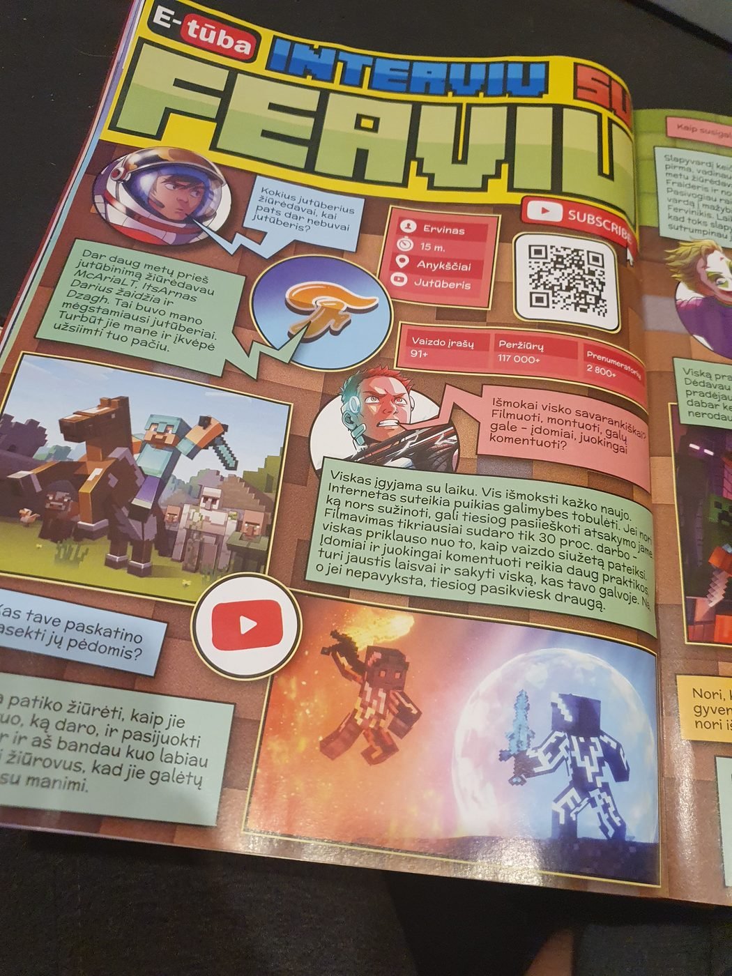 Two-page interview in Flintas magazine